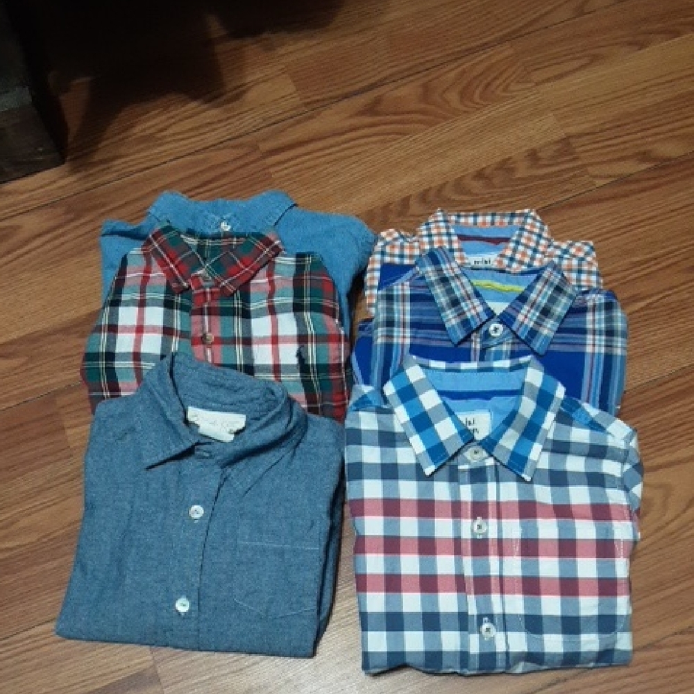 MINI BODEN  HANNAH KATE RALPH LAUREN Plaid and Solid Button-Up Shirts‎ (6)